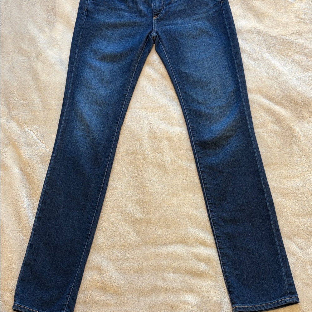 AG Adriano Goldschmied Dark Indigo Slim Straight Leg Jeans